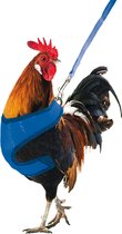 Gaun Kippenharnas - Harnas voor kippen met clipsluiting – Tuigje voor de kip met riem – Kippen tuig met riem – Blauw – 114cm Lengte lijn – One size