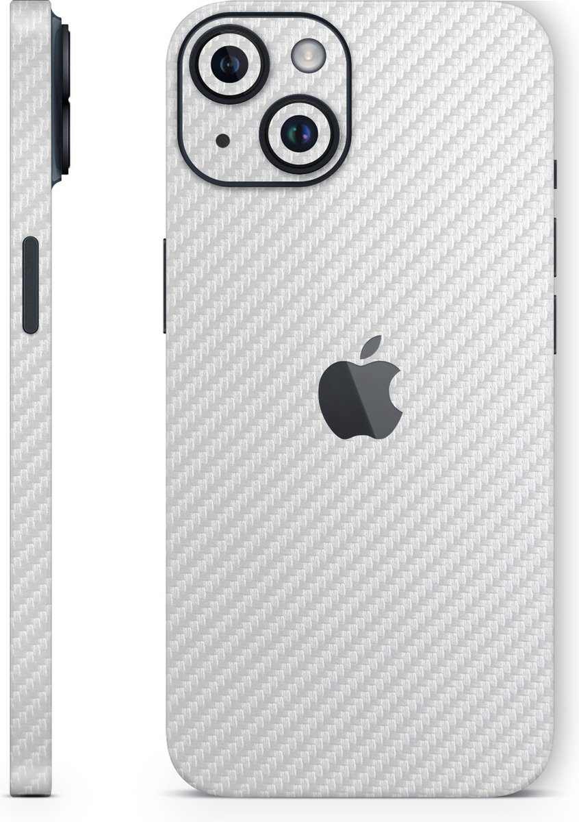 iPhone 14 Skin Carbon Wit - 3M Sticker