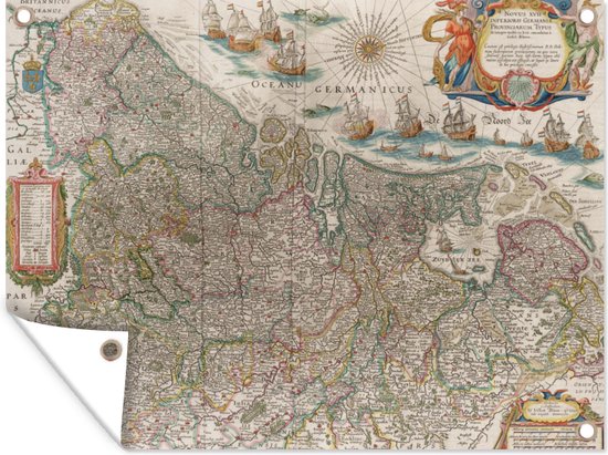 Affiche de jardin - Carte des Nederland - 120x90 cm