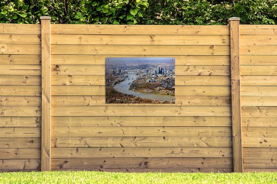 Posters de jardin en dehors de la Tamise - Londres - Architecture - 90x60 cm - Toile de jardin