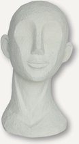 Present Time Ornament Face Art - Polyresin Ivoor - 14,7x15,4x24,5cm - Scandinavisch