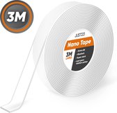 JUST23 Nano Tape - 3 Meter - Dubbelzijdig Plakband Extra Sterk - Herbruikbaar - Plakken Zonder Boren - Dubbelzijdige tape
