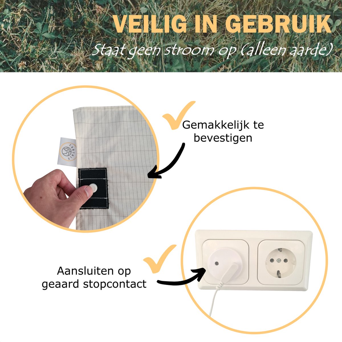 Aarding lakens voor aarding kingsize aardingshoeslaken met 4,5 m