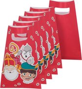 Sinterklaas papieren uitdeelzakjes 30x stuks 23 x 15 cm - Sinterklaas traktatiezakjes
