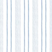 Dutch Wallcoverings - My Kingdom- Stripes wit/blauw - vliesbehang - 10m x 53cm - M333-11
