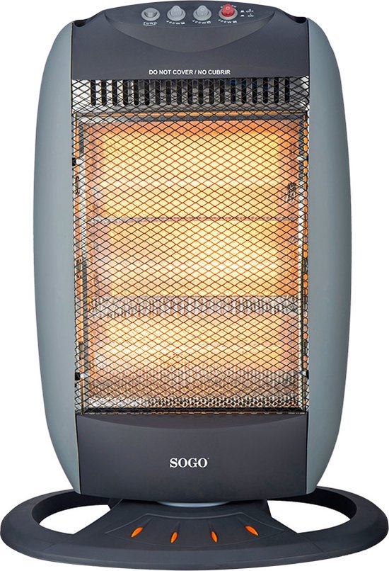 Sogo - 18223 – elektrische kachel – halogeen kachel - 1200 watt
