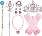 Speelgoed 3 jaar - prinsessenjurk meisje - Het Betere Merk - Prinsessen speelgoed meisje - Kroon / Tiara - vlecht - voor bij je prinsessenjurk - verkleedkleding - Toverstaf - Juwelen