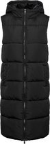 Pieces PCBEE NEW LONG PUFFER VEST BC Dames Bodywarmer Black - Maat M