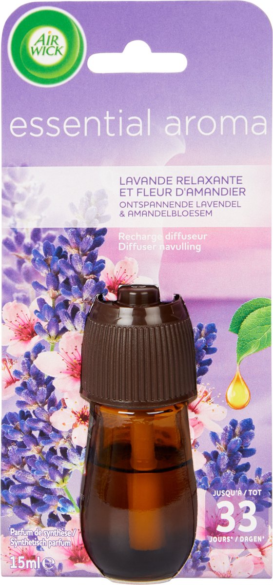 Recharge pour diffuseur de parfum Air Wick Essential Aroma Lavande  relaxante et fleurs d'amandier
