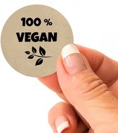 Kraft stickers 100 procent vegan Ø40mm - 48 stuks | Diervriendelijk