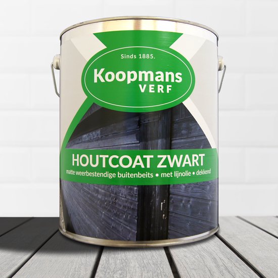 Koopmans houtcoat zwart - 5 liter