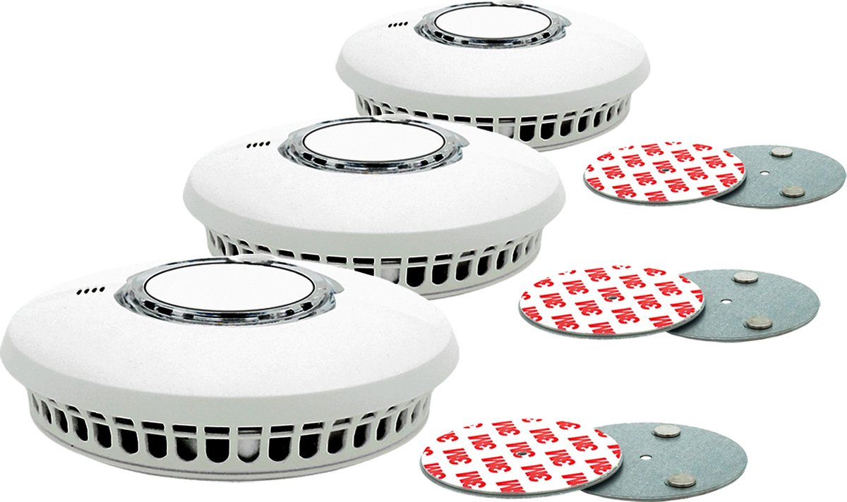 FireAngel ST-630-DET rookmelders + montageset magnetisch, set van 3 stuks - Smart Home & standalone model
