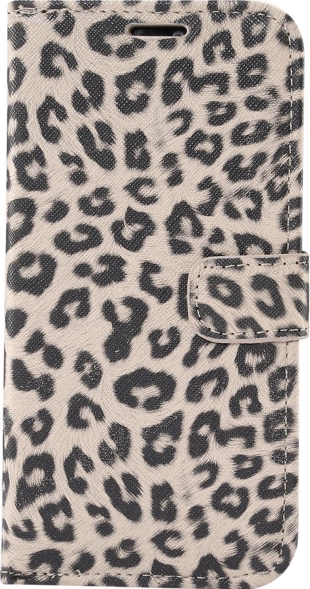 Mobigear Telefoonhoesje geschikt voor Apple iPhone 14 Pro Max Hoesje | Mobigear Leopard Bookcase Portemonnee | Pasjeshouder voor 2 Pasjes | Telefoonhoesje voor Pinpas / OV Kaart / Rijbewijs - Bruin