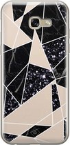 Casimoda® hoesje - Geschikt voor Samsung A5 2017 - Abstract Painted - Backcover - Siliconen/TPU - Zwart