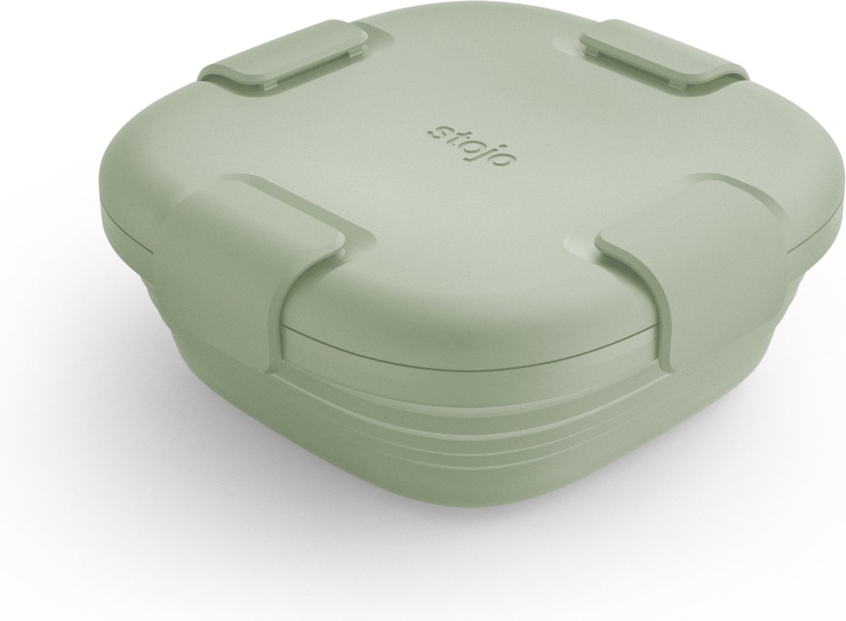 Stojo - Bowl - Vershouddoos / Lunchbox - met Deksel - 700 ml - Opvouwbaar - Herbruikbaar - Sage