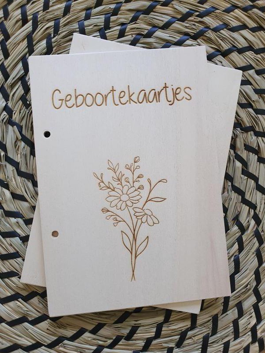 Goedkoopste Kaarten bundel met bloemen voor geboortekaartjes - Geboortekaartjesbundel - Kaartenbundel - Kaartjes overzichtelijk opbergen - map