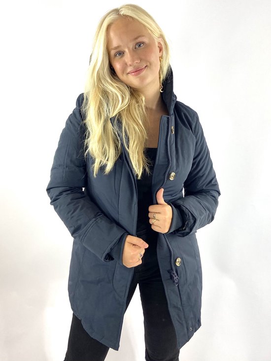 Denim Kimono Jas Dames – Gewatteerd Design met Quilt-Details