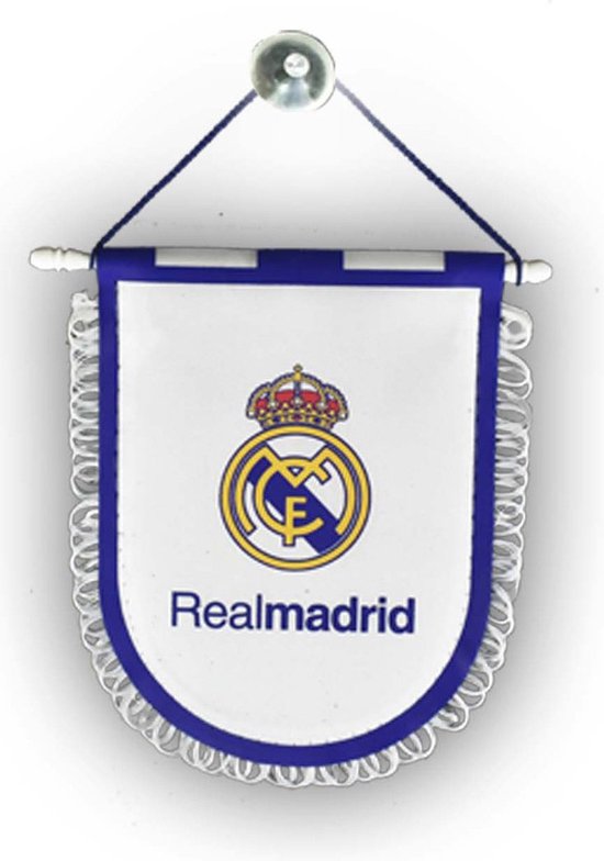 Real Madrid 1980s soccer football handmade pennant fanion wimpel / vintage item with wonderful colours and graphics