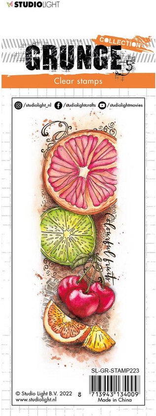 Studio Light Grunge Collection Clear Stamp Colourful Fruit | bol