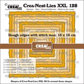 Crealies Crea-Nest-Lies XXL Snijmal Vierkanten met Ruwe Ra