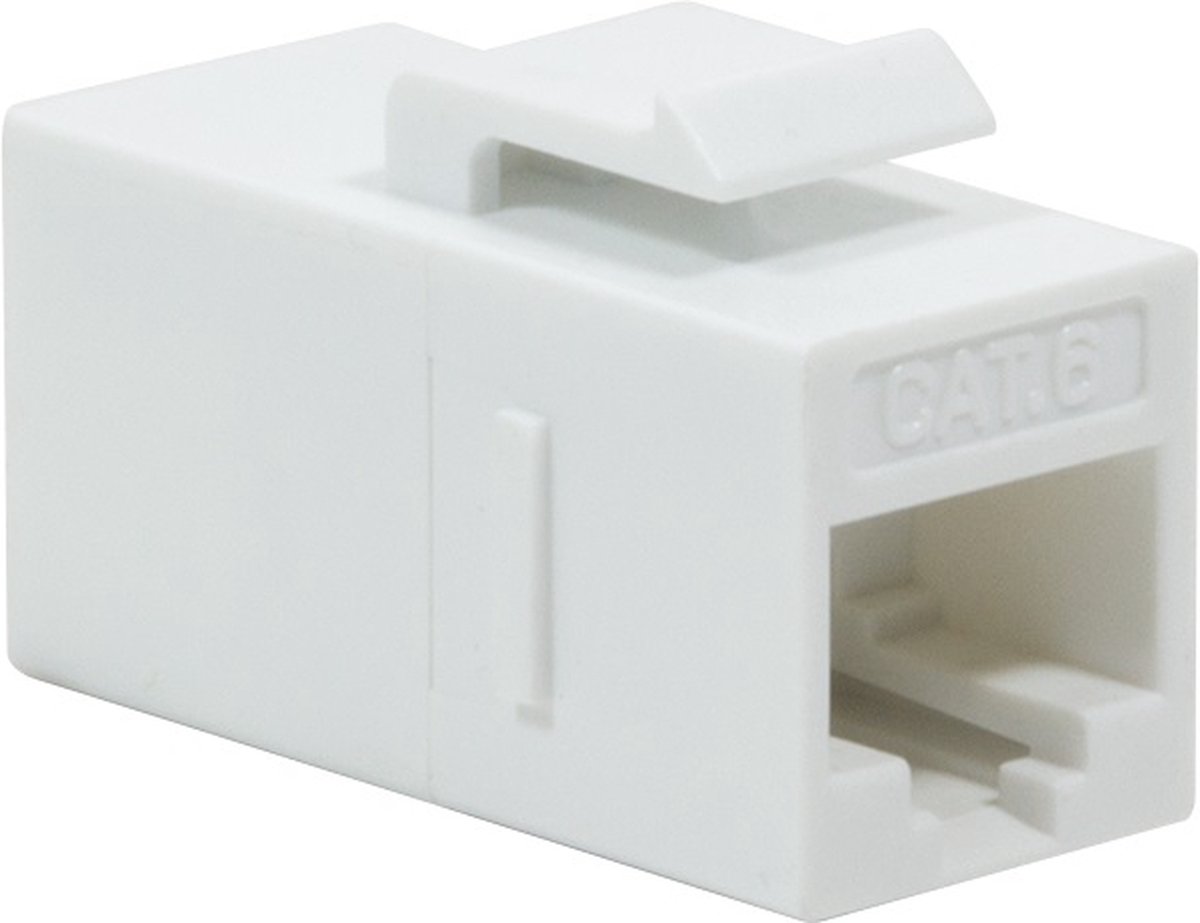 UTP CAT6 Gigabit Keystone module RJ45 - RJ45 - compact / wit
