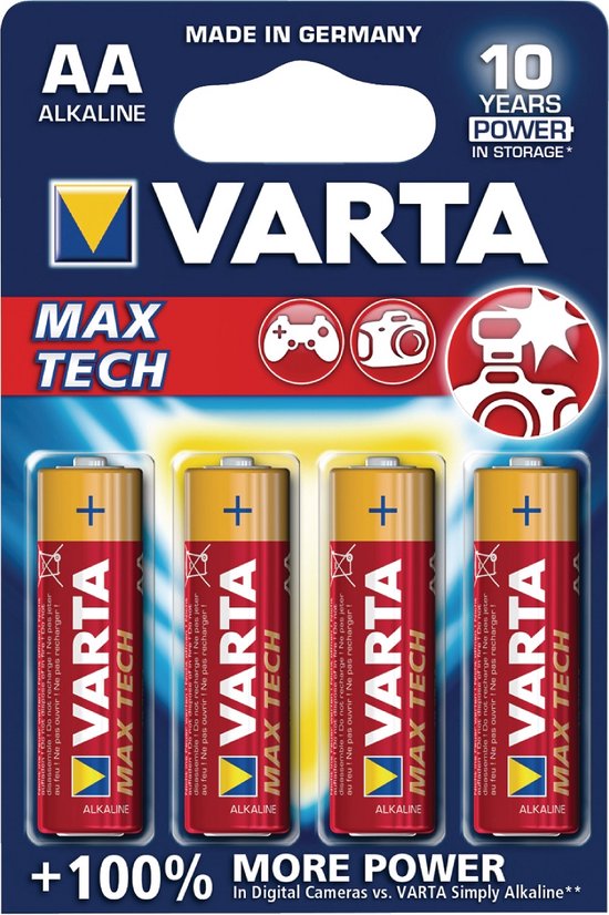 Varta Longlife Max Power AA Batterijen - 4 stuks