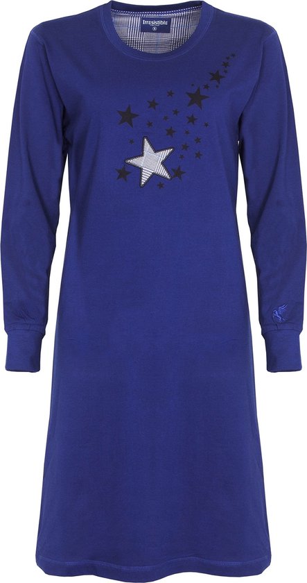 Irresistible Dames Nachthemd - Slaapkleed - Blauw - Maat S