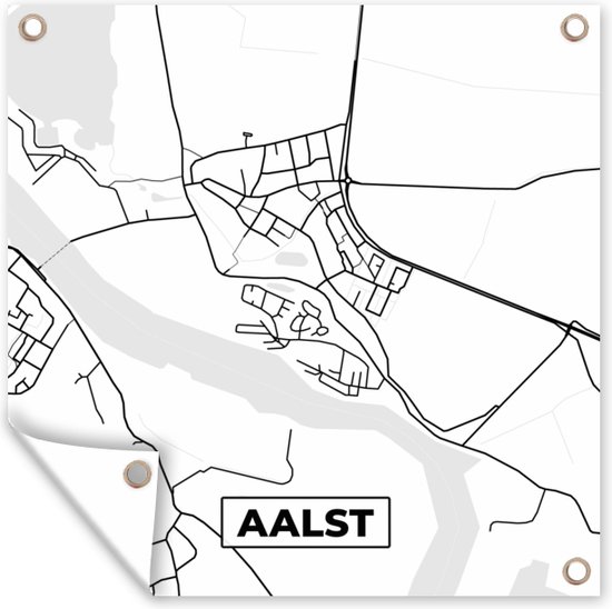 Tuindoek Plattegrond - Aalst - Kaart - Stadskaart - 100x100 cm | bol