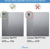 Tablet hoes & 2-Pack Screenprotector geschikt voor Lenovo Tab P11 - 11 Inch - Auto Wake/Sleep functie - Rosé-Goud