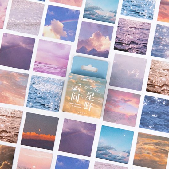 Bullet Journal Stickers - Planner Agenda Stickers - 46 Stuks - Waves & Clouds Photography- Scrapbook stickers - Bujo stickers - Stickers volwassenen en kinderen