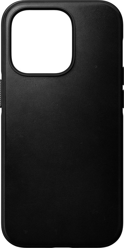 Nomad - Rugged Horween Leather iPhone 14 Pro Mag hoesje - zwart