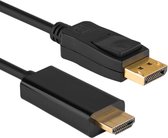 DisplayPort male naar HDMI male kabel, kabellengte: 1,8 m