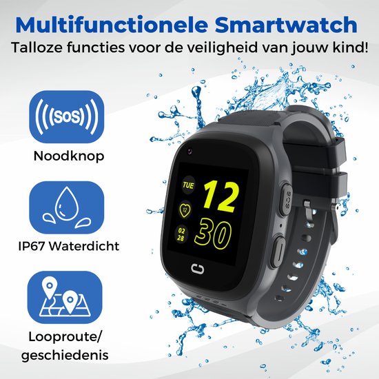 Kinderhorloge - GPS - GPS Tracker - Kindersmartwatch - Smartwatch - Kinder veiligheid horloge - Kinder smartwatch met GPS - Kinder horloge - Blauw - Merkloos