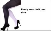 Panty Black and white one size- Carnaval themafeest festival feest zwart en wit black and white Dalmatier