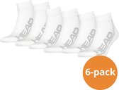 HEAD Quartersokken Performance - 6 paar sportsokken - Wit - Unisex - Maat 35/38