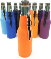 Koelhouder / koelhoud / isolatie hoesje voor 30 cl (bier)flesje kleur neon oranje