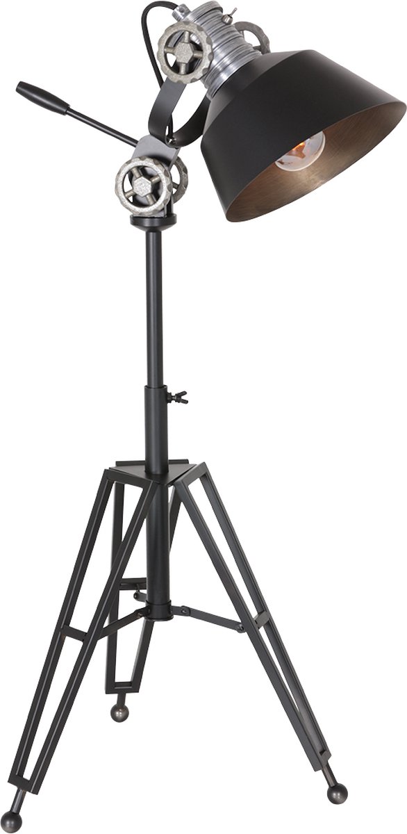 Anne Lighting Sprocket tafellamp - driepoot - E27 - in hoogte verstelbaar - zwart
