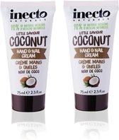Inecto – Coconut Hand & Nail Cream – 2 pak – Droge Handen – Natuurlijke Handcreme