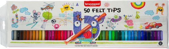Bruynzeel Viltstiften set | 50 kleuren - BRUYNZEEL
