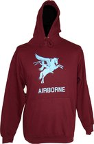 Airborne Hoodie maroon rood met Pegasus