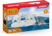 schleich WILD LIFE - Ijsberen glijfeestje - Speelfigurenset - Kinderspeelgoed voor Jongens en Meisjes - 3 tot 8 jaar - 4 Onderdelen