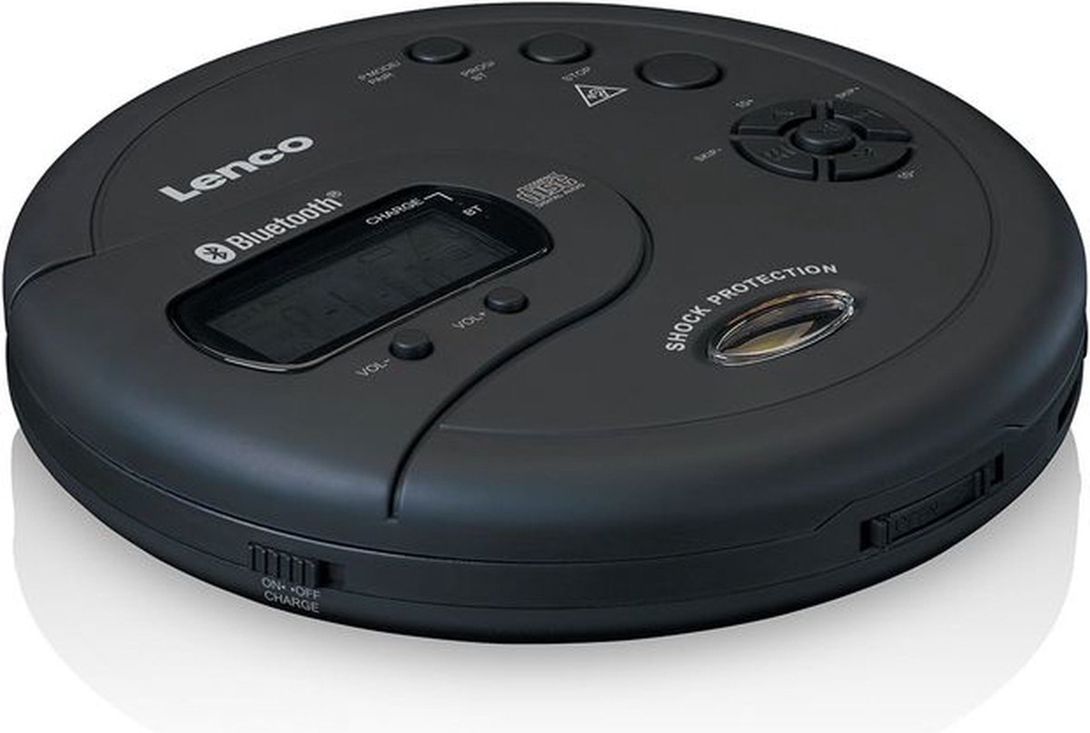 Lenco CD-300BK Discman - Draagbare Bluetooth® CD-MP3 Speler - Anti-Shock  bescherming... | bol.com