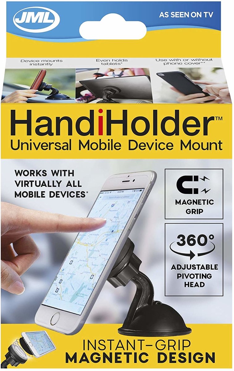 HandiHolder - Telefoonhouder - Tablethouder - Magnetisch - Ideaal voor de auto