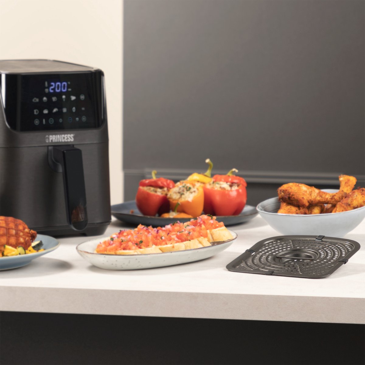 Princess Digital Airfryer XL 182024 - Heteluchtfriteuse - 3.5 liter - 11 automatische programma's - Digital Touchscreen - Zwart — afbeelding 6