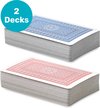 Afbeelding van het spelletje Speelkaarten - 2 pack - 2x 56 kaarten - Standaard maat - Volwassen - Pokerkaarten - Playing-cards