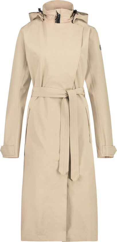 AGU Lange Regenjas - Trench Coat Dames - Regenjas Dames - Urban Regenjas Dames lang model - Beige - XL