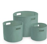 Paniers de rangement - lot de 3 - speelgoed de rangement - vert sauge - déco chambre d'enfant