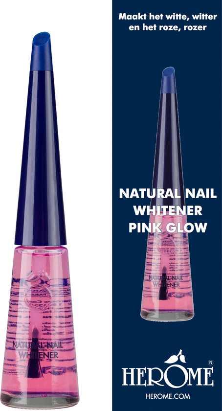 Herome Natural Nail Whitener Pink Glow Nagelverzorging - Camoufleert Verkleuringen - 1 Step French Manicure - 10ml - Herome