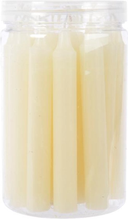Kerstboomkaarsjes ivoor 1,3x10.5 cm 22 stuks in koker