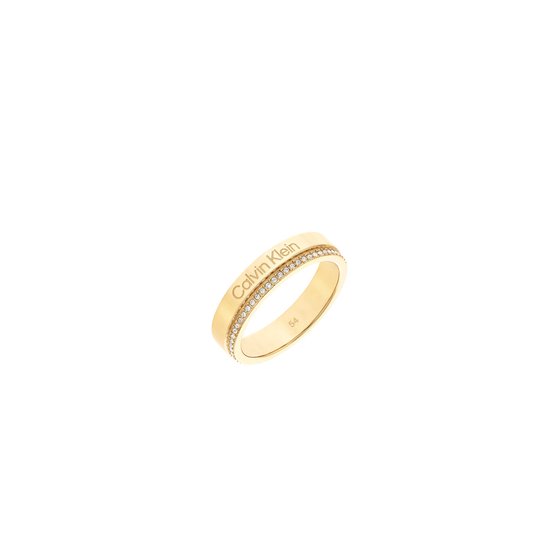 Calvin Klein CJ35000201B Dames Ring - Minimalistische ring